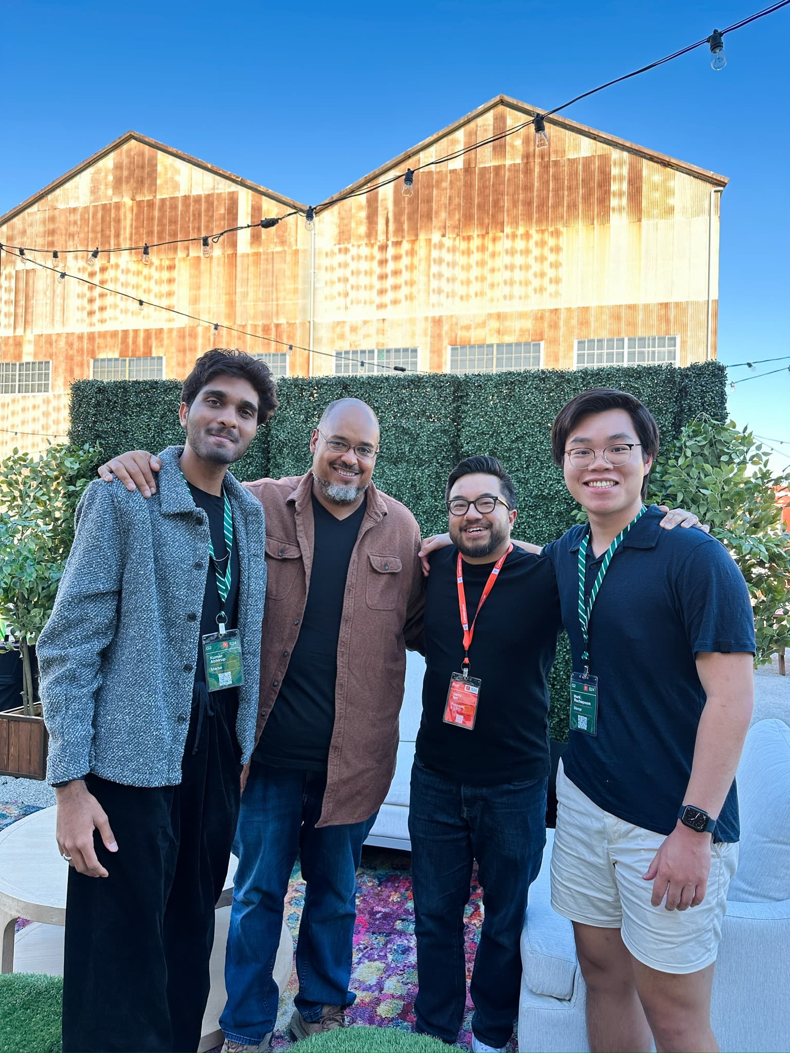 Mark with Garry Tan and Michael Seibel at Y Combinator